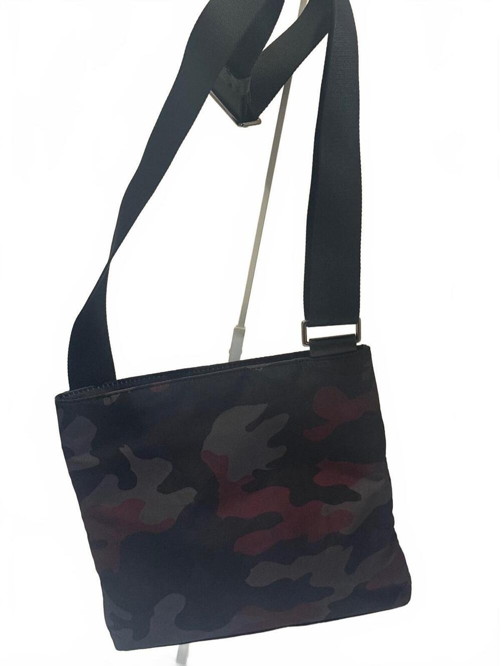 Michael Kors black camo nylon crossbody bag